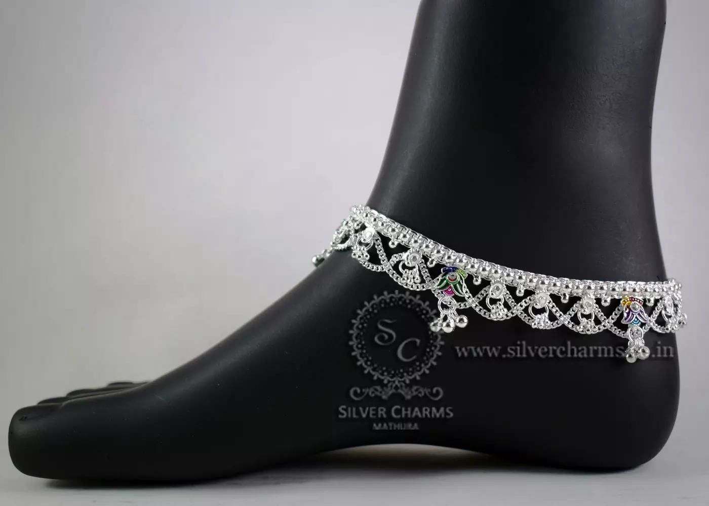 100 gram silver payal design today