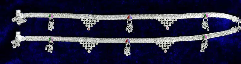 Bengali silver payal for traditional wear