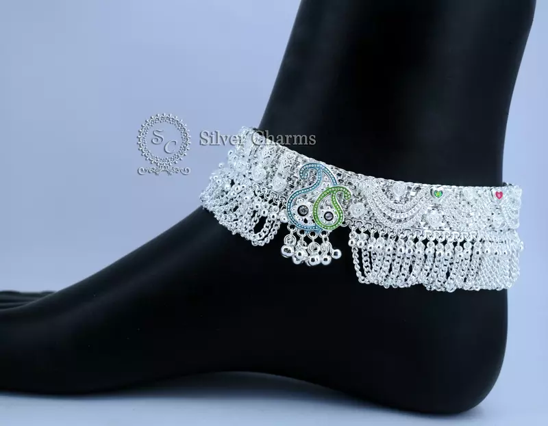 Silver Anklets for Western Wear Silver Anklets for Western Wear