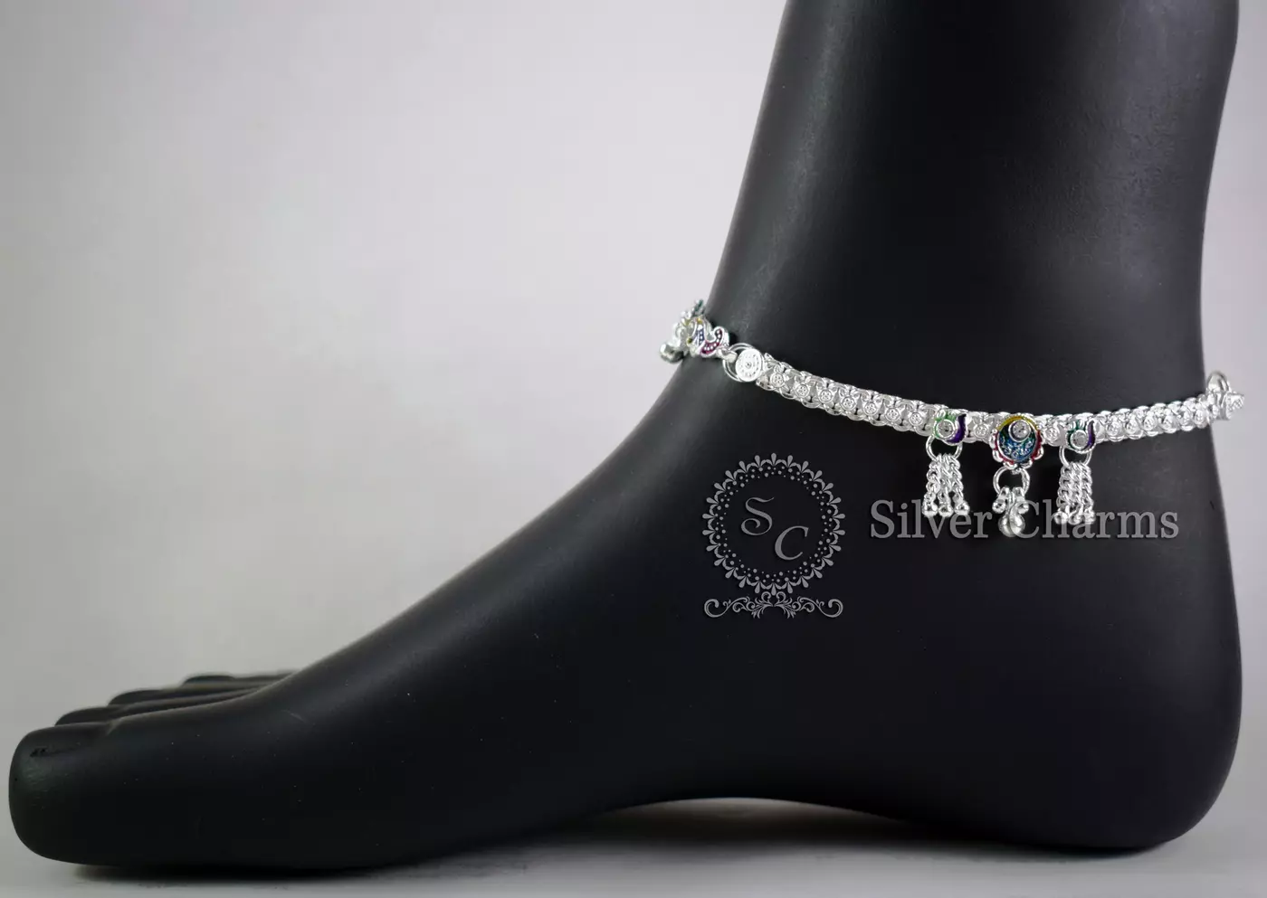 silver payal with price