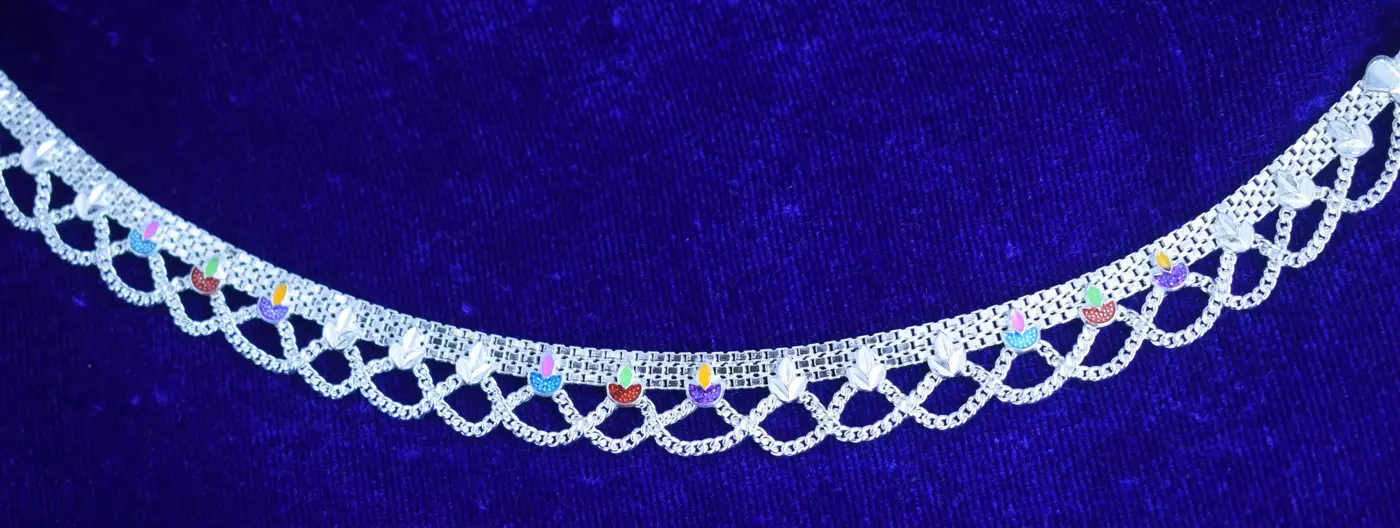 Jhalar Payal Wholesale Silver Anklets